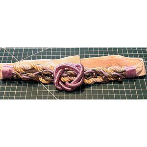 Bevington Originals Purple & Gold Rope Embellished Belt Knot Design Fairycore S